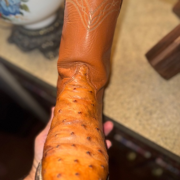 Justin Boots Women’s Full Quill Ostrich Western Cowboy Boots 7 EUC - Picture 5 of 8